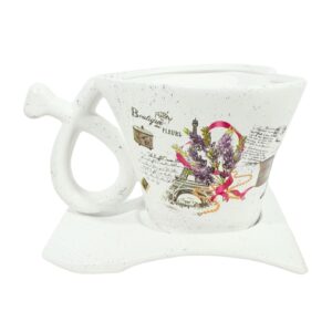 7.5" x 5.5" Ceramic Heart Shaped Planter w/ Handle & Plate