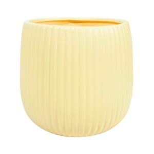 4.75" x 5" Ribbed Ceramic Planter