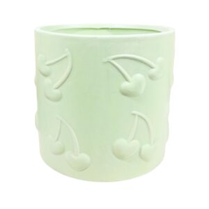 5.5" x 5" Ceramic Planter w/ Embossed Fruits