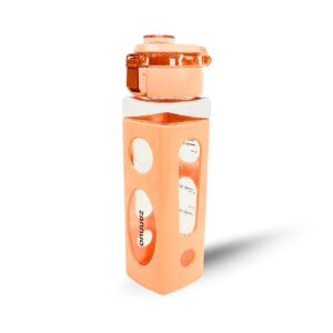 9" x 2.5" Square Base Reinforced Plastic Water Bottle 'Zannuo'