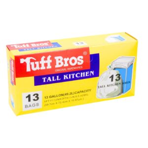 13ct 13 Gallon White Trash Bag 'Tuff Built'