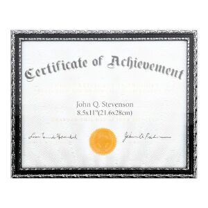 8.5" x 11" Embossed Metallic Certificate Frame