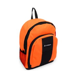 Medium Backpack w/ Front & Side Pockets 'Everest' (Orange / Black) [ZERO RATED]