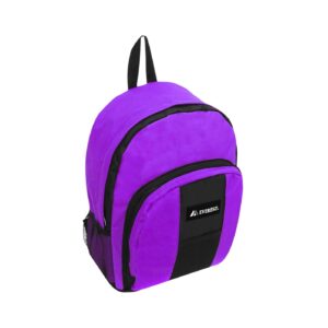 Medium Backpack w/ Front & Side Pockets 'Everest' (Dark Purple / Black) [ZERO RATED]