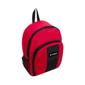 Medium Backpack w/ Front & Side Pockets 'Everest' (Burgundy / Black) [ZERO RATED]