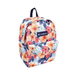 16 1/2" Printed Polyester Backpack 'Everest' (Tropical) [ZERO RATED]