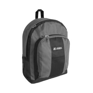 Medium Backpack w/ Front & Side Pockets 'Everest' (Charcoal / Black) [ZERO RATED]