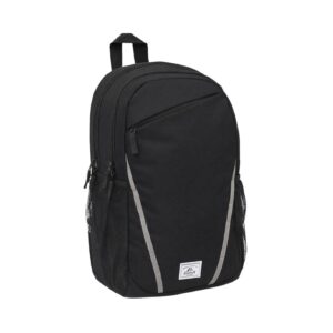 Dual Compartment Backpack w/Padded Sleeve for Laptop'Everest' (Black) [ZERO RATED]
