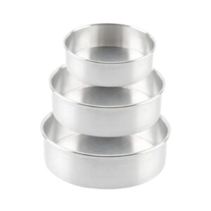 3pc 3" Round Aluminum Cake Pan Set