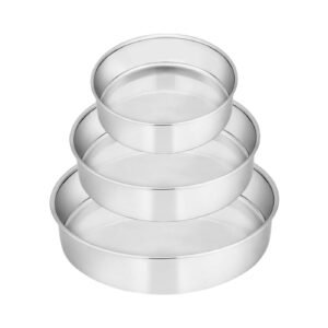 3pc 2" Round Aluminum Cake Pan Set