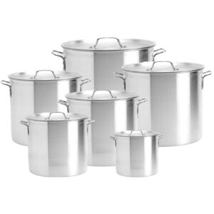 7pc Aluminum Stock Pot Set (8qt - 40qt)