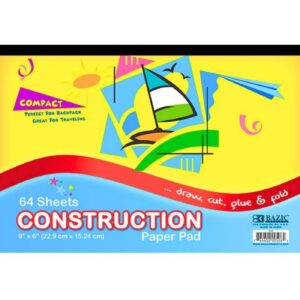 64ct 9" x 6" Mini Construction Paper Pad 'Bazic'