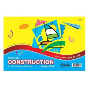 16ct 18" x 12" Construction Paper Pad 'Bazic'