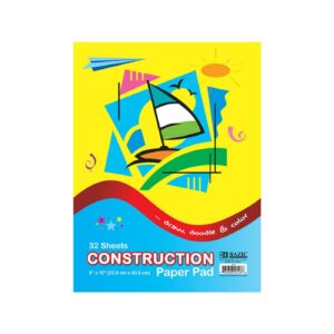 32ct 9" x 12" Construction Paper Pad 'Bazic'