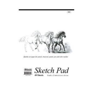 40ct 9" x 12" Premium Sketch Pad 'Bazic'
