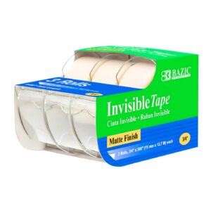 3pk 3/4" x 500" Invisible Tape