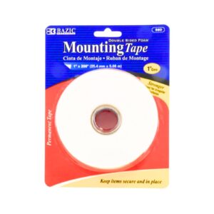 1" x 200" Double Sided Foam Mounting Tape 'Bazic'