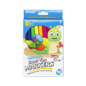 10pk Assorted Color Fine Tip Washable Markers 'Bazic'