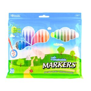 20pk Fine Line Washable Watercolor Markers 'Bazic'