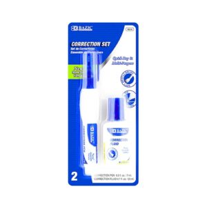 2pk Metal Tip Correction Pen & Fluid 'Bazic'