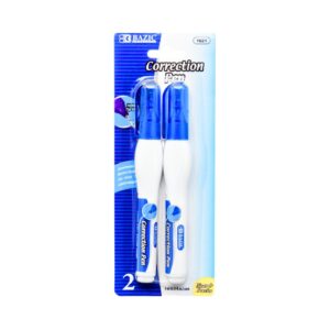2pk 7ml Metal Tip Correction Pen 'Bazic'