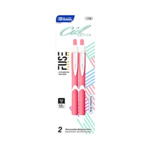 2pk Ciel Serena FUSE Tech Ink Retractable Pen w/ Rubberized Barrel 'Bazic'