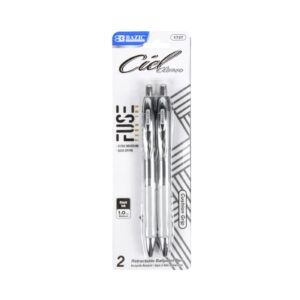2pk Ciel Chroma FUSE Tech Ink Retractable Pen w/ Rubberized Barrel 'Bazic'