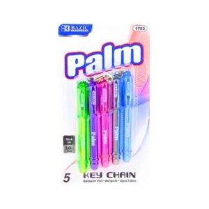 5pk Mini Ballpoint Pen w/ Key Ring Top 'Bazic'