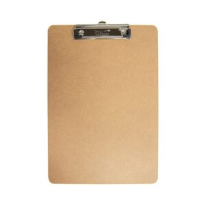 Standard Size Hardboard Clipboard w/ Low Profile Clip 'Bazic'