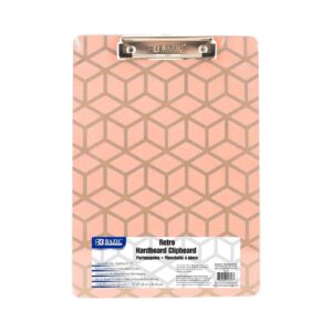 Standard Size Retro Hardboard Clipboard w/ Low Profile Clip 'Bazic'