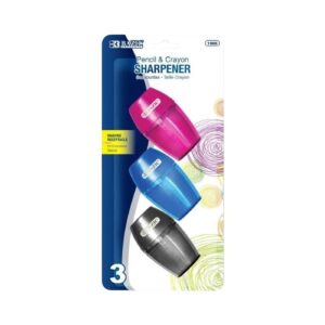 3pk Single Hole Oval Sharpener w/ Holder 'Bazic'