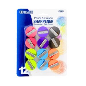 12pk Round Pencil Sharpener 'Bazic'