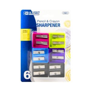 6pk Dual Blades Square Sharpener 'Bazic'
