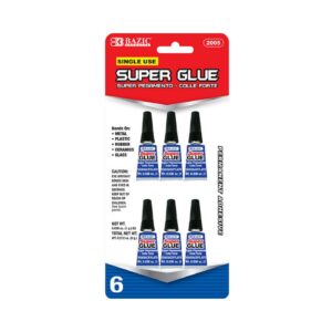 6pk 0.036oz / 1g Single Use Super Glue 'Bazic'