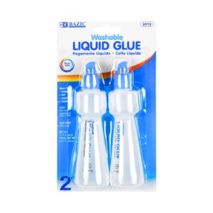 2pk 2.7 fl oz / 80ml Clear Paper Glue 'Bazic'