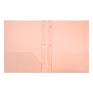 2-Pocket Pastel Color Poly Portfolio w/ 3 Prongs 'Bazic'