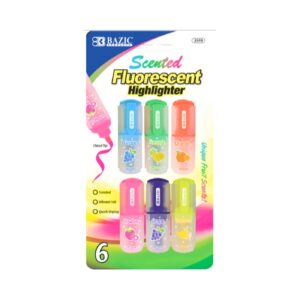 6pk Fruit Scented Mini Highlighters 'Bazic'