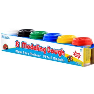 6pk 2oz Multicolor Modeling Dough 'Bazic'