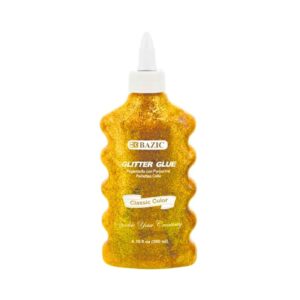 200ml / 6.76 fl oz Iridescent / Silver / Gold Color Glitter Glue 'Bazic'