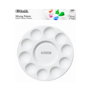 7" Round Mixing Palette w/ 10 Wells 'Bazic'
