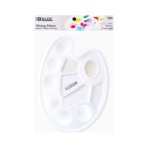 Oval Mixing Palette w/ 10 Wells & Thumb Hole 'Bazic'