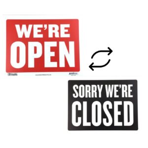 9" x 12" Open Sign w/ Closed Sign on Back 'Bazic'