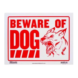 12" x 16" Beware of Dog Sign 'Bazic'