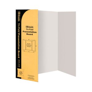 36" x 48" White Tri-Fold Corrugated Presentation Board 'Bazic'