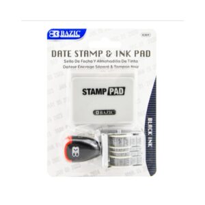 Date Stamp & Black Ink Pad 'Bazic'