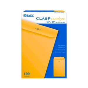 100pk 10" x 13" Clasp Envelope 'Bazic'