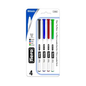 4pk Fiero Fancy Color Fiber Tip Fineliner Pen 'Bazic'