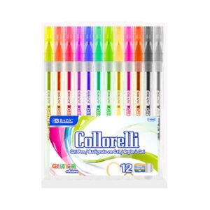 12 Glitter Color Collorelli Gel Pen 'Bazic'