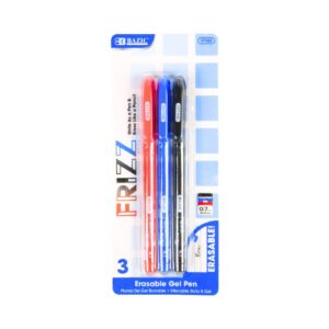 3pk Frizz Assorted Color Erasable Gel Pen 'Bazic'