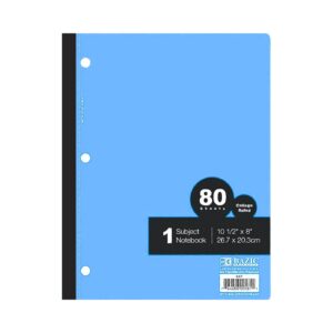 80ct Wireless College Rule Notebook 'Bazic' [ZERO RATED]